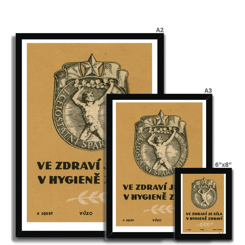 There Is Strength In Health - Fine art print - Matchbox art print - Retro art print - Vintage art print - Wall art print