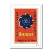Skoda. Working Together (Red) - Fine art print - Matchbox art print - Retro art print - Vintage art print - Wall art print