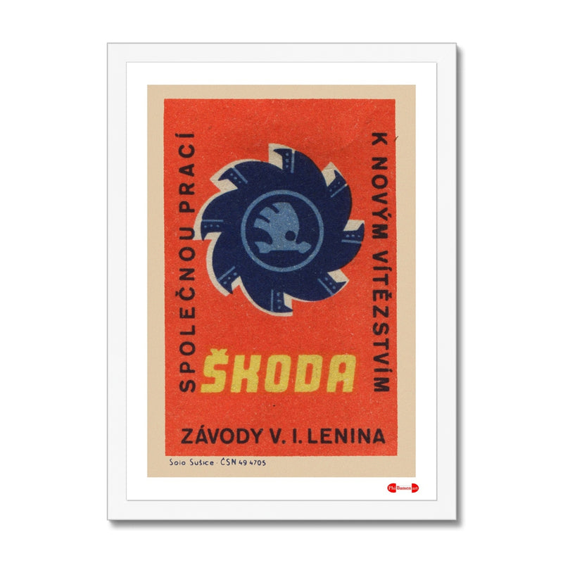 Skoda. Working Together (Red) - Fine art print - Matchbox art print - Retro art print - Vintage art print - Wall art print
