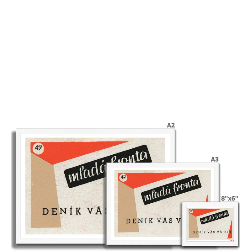 Young Front Today. Delivering Daily to You All - Fine art print - Matchbox art print - Retro art print - Vintage art print - Wall art print