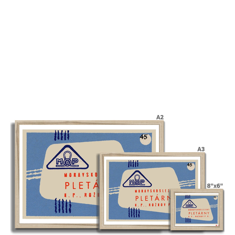 Moravian Silesia Knitting Works - Fine art print - Matchbox art print - Retro art print - Vintage art print - Wall art print