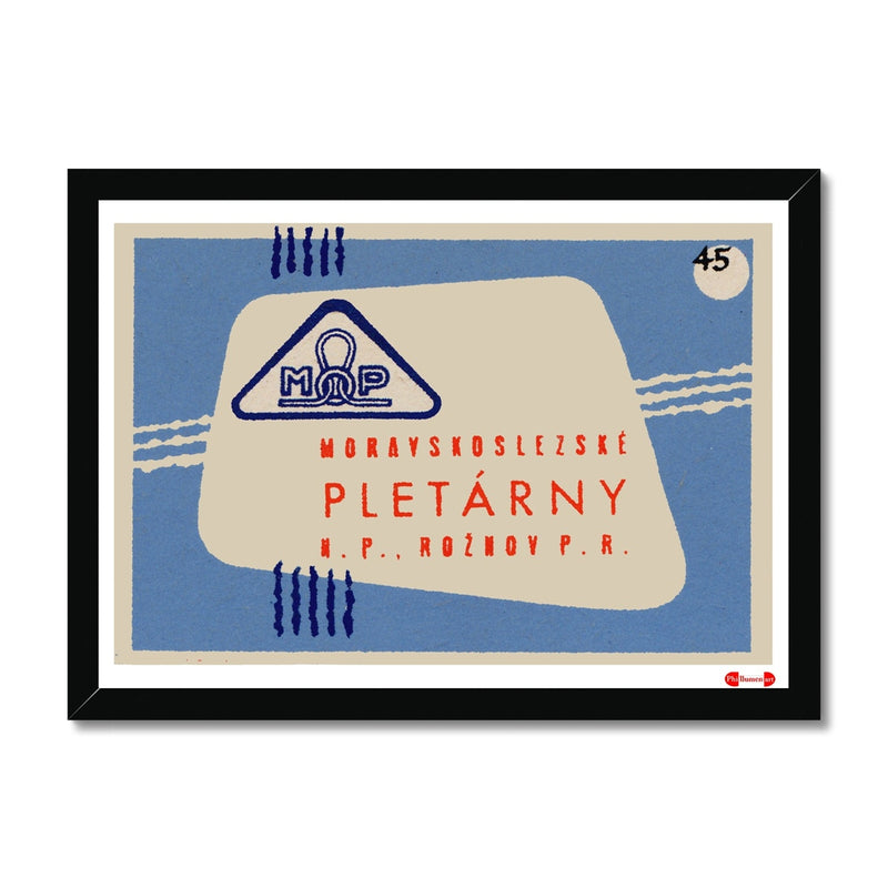 Moravian Silesia Knitting Works - Fine art print - Matchbox art print - Retro art print - Vintage art print - Wall art print