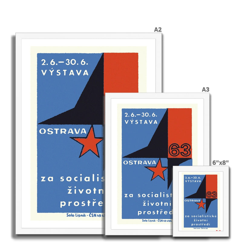 Ostrava Exhibition 1963 - Fine art print - Matchbox art print - Retro art print - Vintage art print - Wall art print