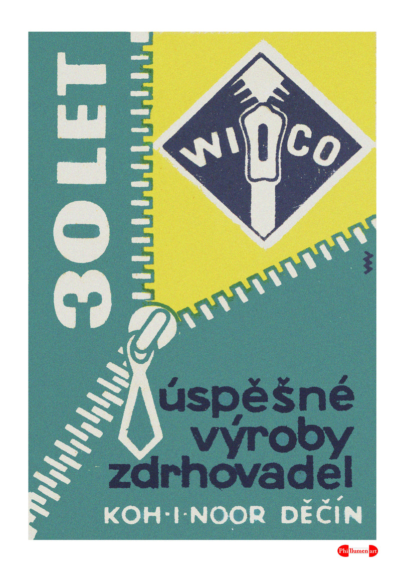 Successful Production of Zips - Fine art print - Matchbox art print - Retro art print - Vintage art print - Wall art print