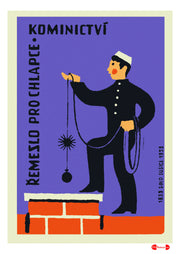Crafts For Boys - Chimney Sweep - Fine art print - Matchbox art print - Retro art print - Vintage art print - Wall art print