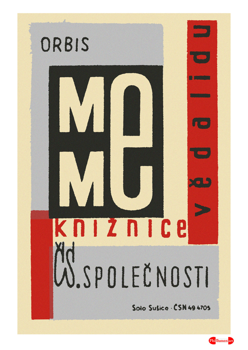 Orbis Library MME Folk. Science. People. 1909-1959 - Fine art print - Matchbox art print - Retro art print - Vintage art print - Wall art print