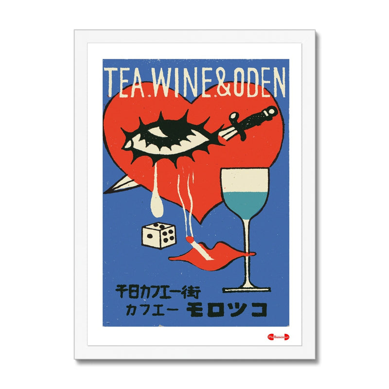 Tea, Wine & Oden - Fine art print - Matchbox art print - Retro art print - Vintage art print - Wall art print