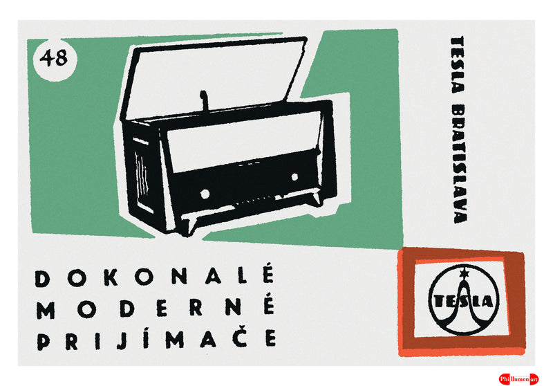 The Perfect Modern Receivers. Tesla. Bratislava - Fine art print - Matchbox art print - Retro art print - Vintage art print - Wall art print