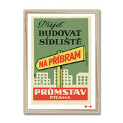Build A New Settlement: PROMSTAV Prague - Fine art print - Matchbox art print - Retro art print - Vintage art print - Wall art print