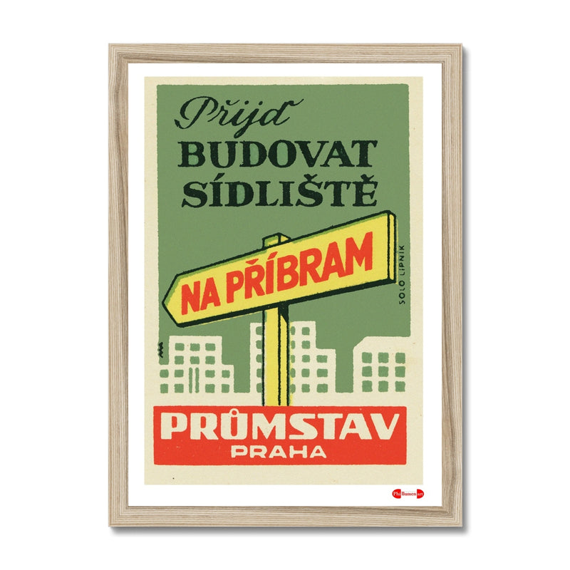 Build A New Settlement: PROMSTAV Prague - Fine art print - Matchbox art print - Retro art print - Vintage art print - Wall art print