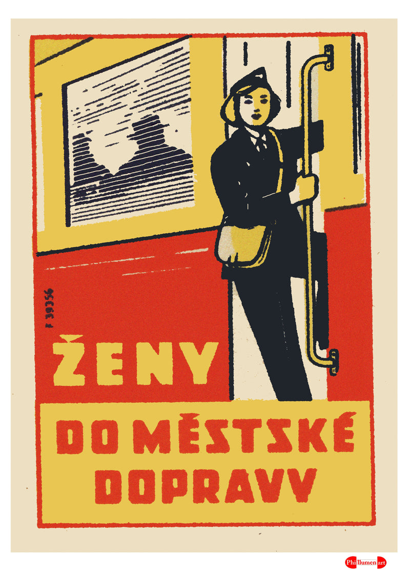 Women In Transport - Fine art print - Matchbox art print - Retro art print - Vintage art print - Wall art print