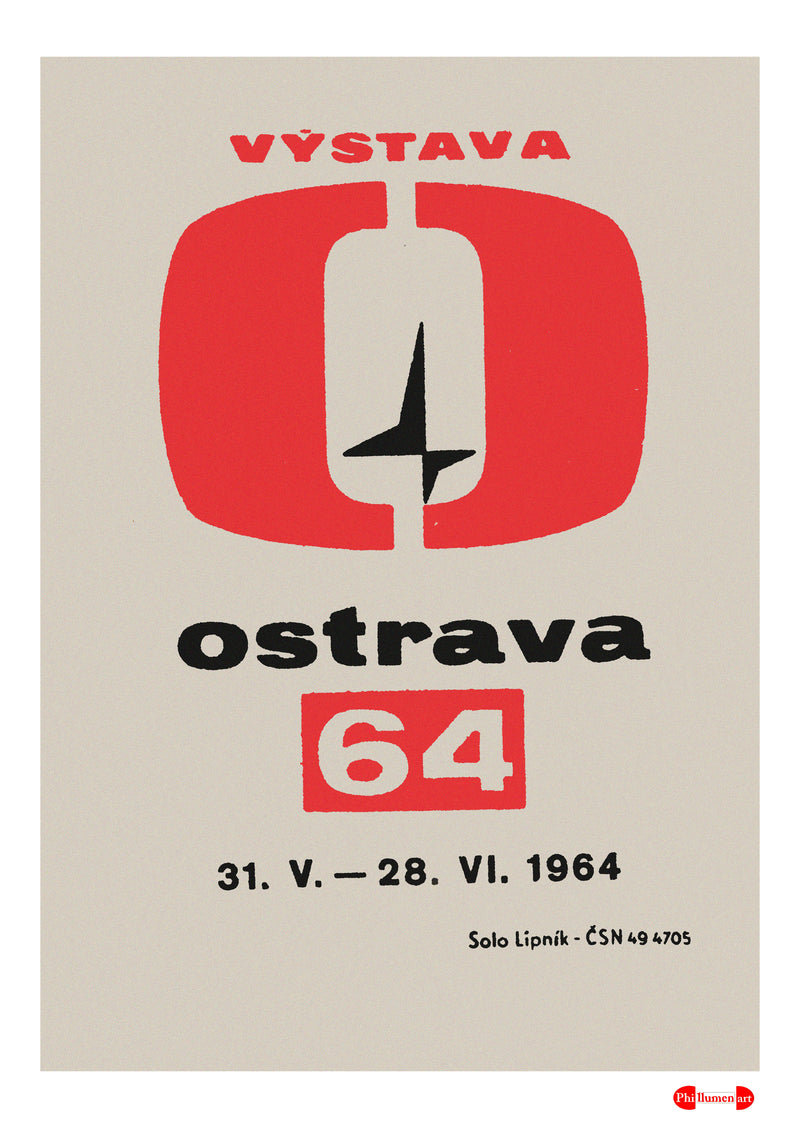 Ostrava 64 Exhibition - Fine art print - Matchbox art print - Retro art print - Vintage art print - Wall art print