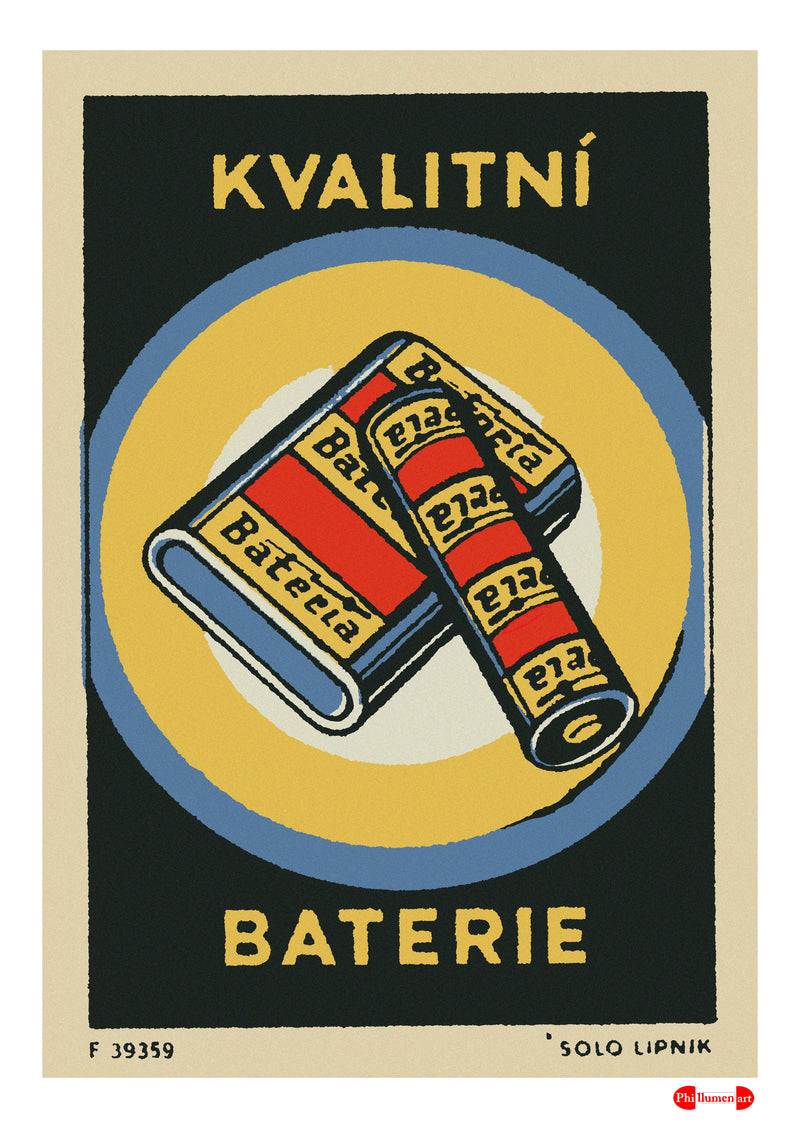 Good Quality Batteries - Fine art print - Matchbox art print - Retro art print - Vintage art print - Wall art print