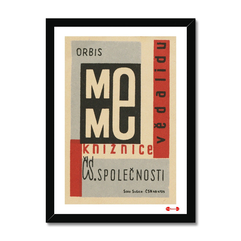 Orbis Library MME Folk. Science. People. 1909-1959 - Fine art print - Matchbox art print - Retro art print - Vintage art print - Wall art print
