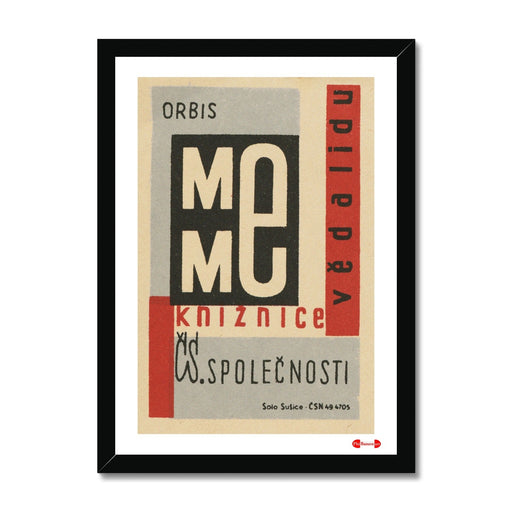 Orbis Library MME Folk. Science. People. 1909-1959 - Fine art print - Matchbox wall art print - Retro wall art print - Vintage wall art print - Wall art print