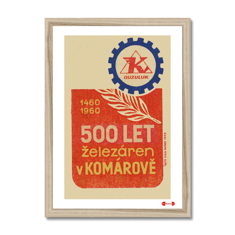 500 years of Iron Works In Komarov - Fine art print - Matchbox art print - Retro art print - Vintage art print - Wall art print