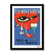 Tea, Wine & Oden - Fine art print - Matchbox art print - Retro art print - Vintage art print - Wall art print