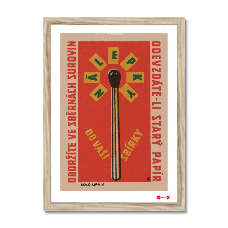 The Collection Of Raw Materials. Hand In Your Old Papers - Fine art print - Matchbox wall art print - Retro wall art print - Vintage wall art print - Wall art print