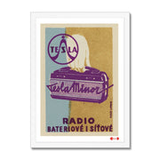 Tesla Battery And Mains Radio - Fine art print - Matchbox art print - Retro art print - Vintage art print - Wall art print