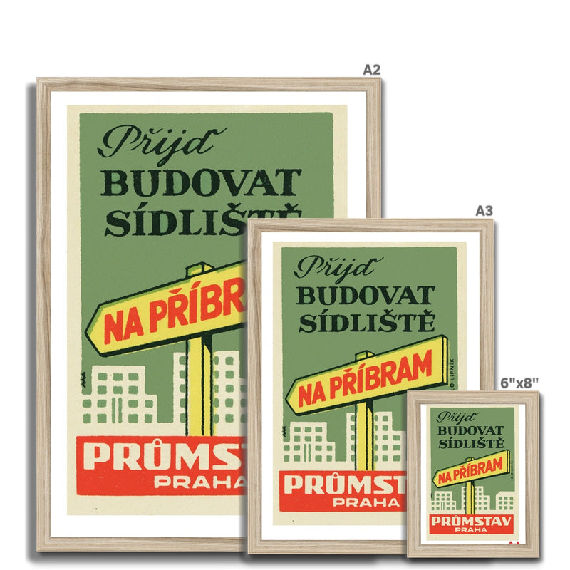 Build A New Settlement: PROMSTAV Prague - Fine art print - Matchbox art print - Retro art print - Vintage art print - Wall art print