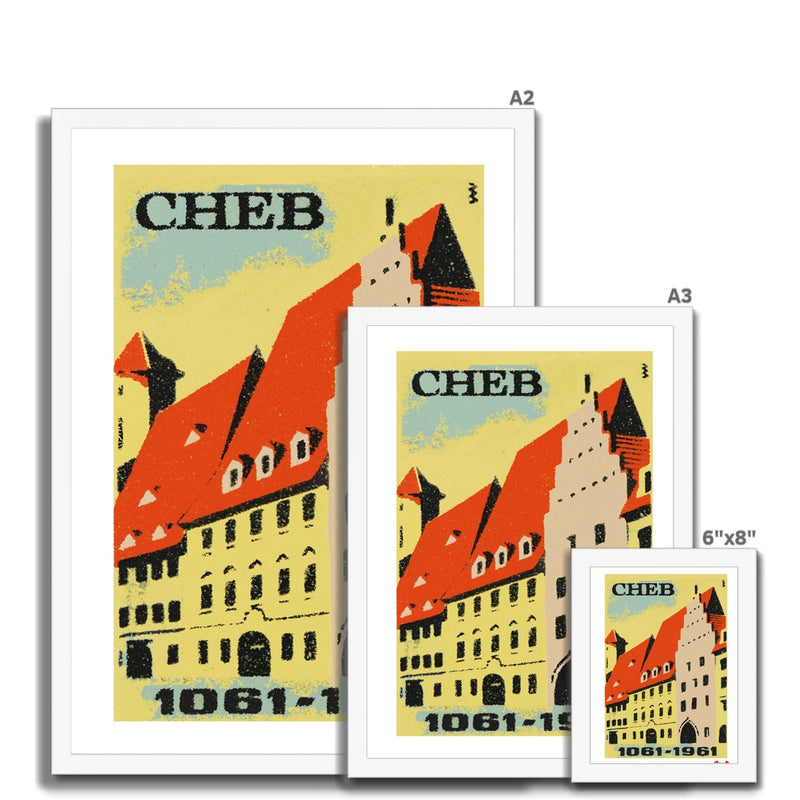 Cheb. 1061 - 1961 - Fine art print - Matchbox art print - Retro art print - Vintage art print - Wall art print