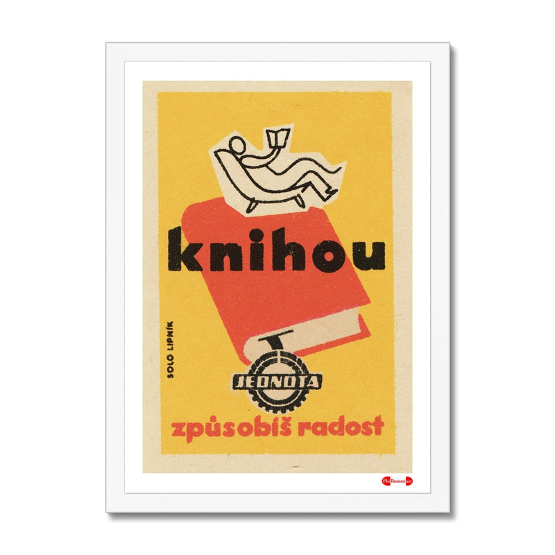 Reading Will Bring You Joy - Fine art print - Matchbox art print - Retro art print - Vintage art print - Wall art print