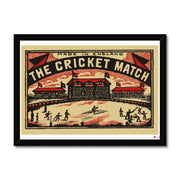 The Cricket Match - Fine art print - Matchbox art print - Retro art print - Vintage art print - Wall art print