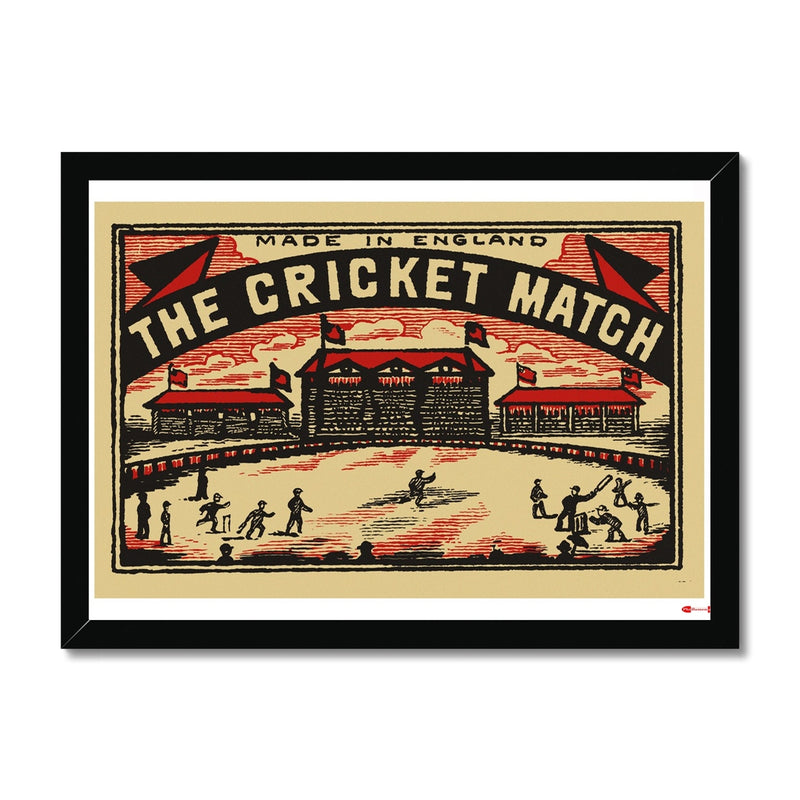 The Cricket Match - Fine art print - Matchbox art print - Retro art print - Vintage art print - Wall art print