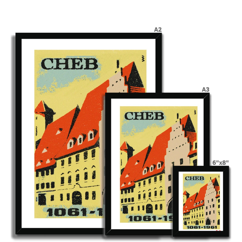 Cheb. 1061 - 1961 - Fine art print - Matchbox art print - Retro art print - Vintage art print - Wall art print