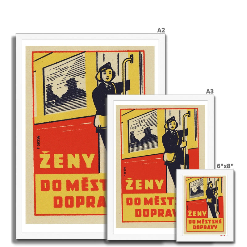 Women In Transport - Fine art print - Matchbox art print - Retro art print - Vintage art print - Wall art print