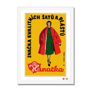Hanacka Dresses and Coats.Yellow - Fine art print - Matchbox art print - Retro art print - Vintage art print - Wall art print