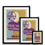 Tesla Battery And Mains Radio - Fine art print - Matchbox art print - Retro art print - Vintage art print - Wall art print