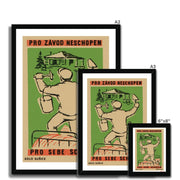 Work for Yourself. - Fine art print - Matchbox art print - Retro art print - Vintage art print - Wall art print