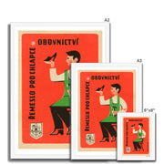 Crafts for Boys - Shoemaking - Fine art print - Matchbox art print - Retro art print - Vintage art print - Wall art print