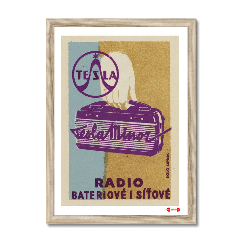 Tesla Battery And Mains Radio - Fine art print - Matchbox art print - Retro art print - Vintage art print - Wall art print