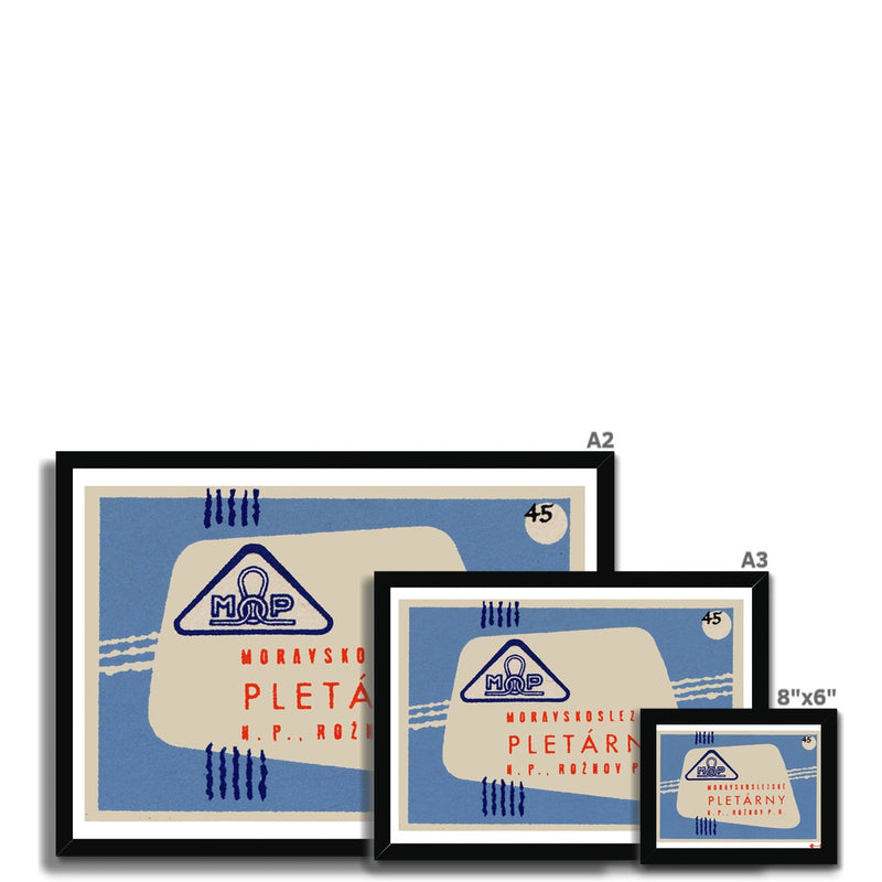 Moravian Silesia Knitting Works - Fine art print - Matchbox art print - Retro art print - Vintage art print - Wall art print