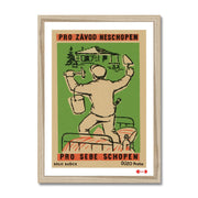 Work for Yourself. - Fine art print - Matchbox art print - Retro art print - Vintage art print - Wall art print
