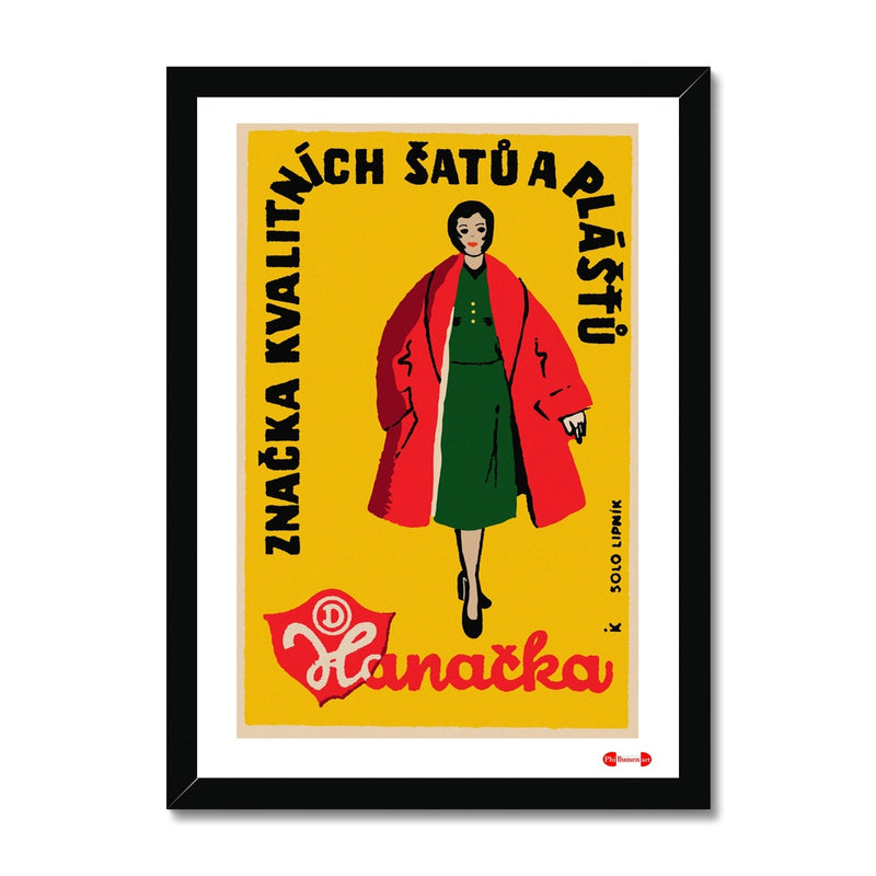 Hanacka Dresses and Coats.Yellow - Fine art print - Matchbox art print - Retro art print - Vintage art print - Wall art print