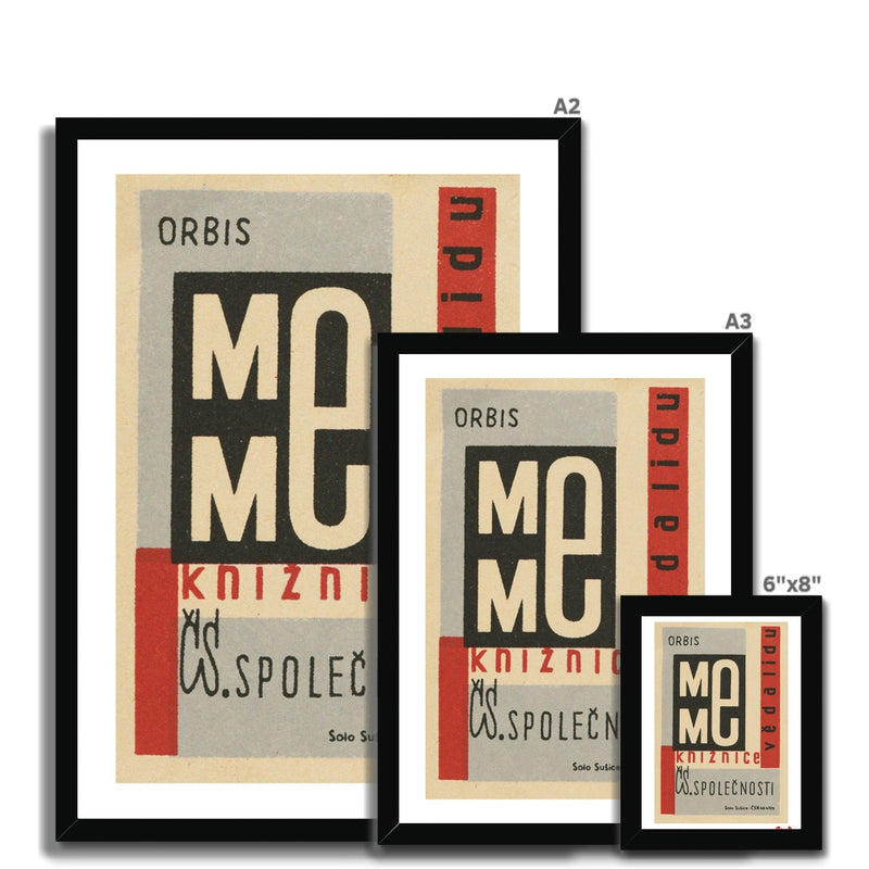 Orbis Library MME Folk. Science. People. 1909-1959 - Fine art print - Matchbox art print - Retro art print - Vintage art print - Wall art print