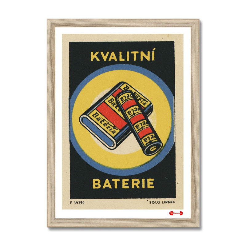Good Quality Batteries - Fine art print - Matchbox art print - Retro art print - Vintage art print - Wall art print