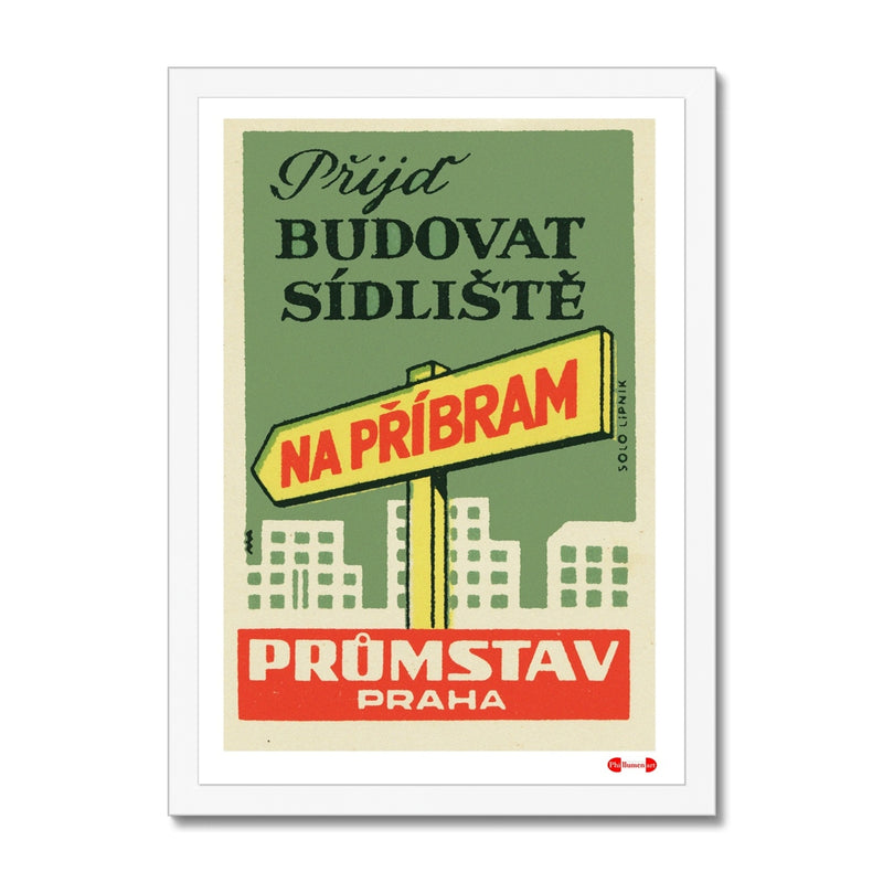 Build A New Settlement: PROMSTAV Prague - Fine art print - Matchbox art print - Retro art print - Vintage art print - Wall art print