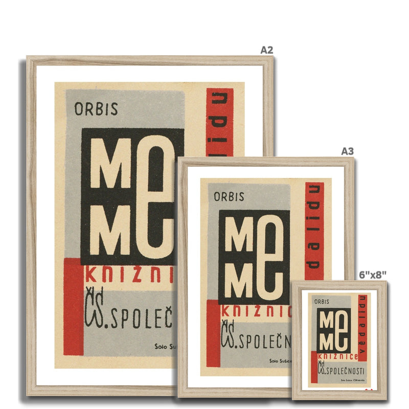 Orbis Library MME Folk. Science. People. 1909-1959 - Fine art print - Matchbox art print - Retro art print - Vintage art print - Wall art print