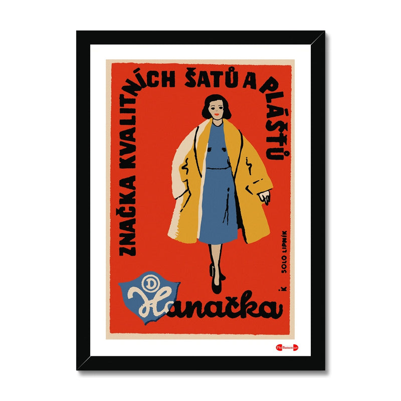 Hanacka - Dresses and Coats (Red) - Fine art print - Matchbox art print - Retro art print - Vintage art print - Wall art print