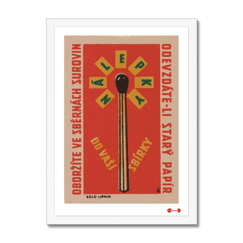 The Collection Of Raw Materials. Hand In Your Old Papers - Fine art print - Matchbox wall art print - Retro wall art print - Vintage wall art print - Wall art print