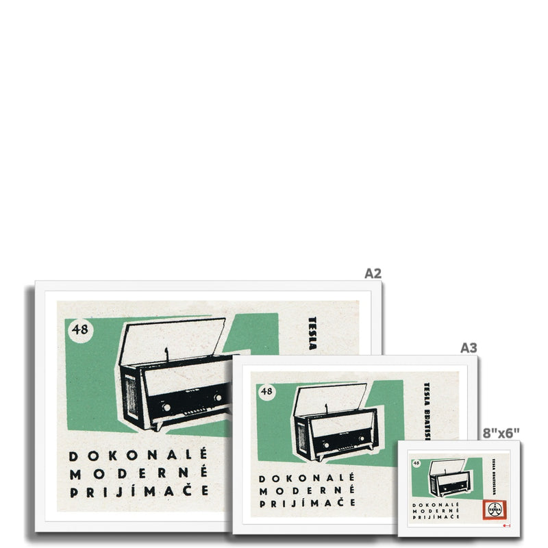 The Perfect Modern Receivers. Tesla. Bratislava - Fine art print - Matchbox art print - Retro art print - Vintage art print - Wall art print