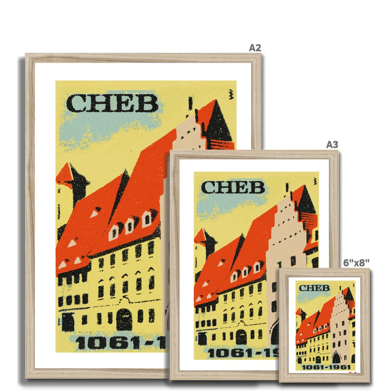 Cheb. 1061 - 1961 - Fine art print - Matchbox art print - Retro art print - Vintage art print - Wall art print