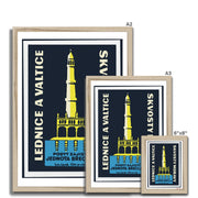 Lednice Minaret - Fine art print - Matchbox art print - Retro art print - Vintage art print - Wall art print