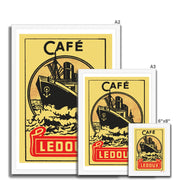 Cafe Ledoux Print - Fine art print - Matchbox art print - Retro art print - Vintage art print - Wall art print