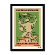 Work for Yourself. - Fine art print - Matchbox art print - Retro art print - Vintage art print - Wall art print
