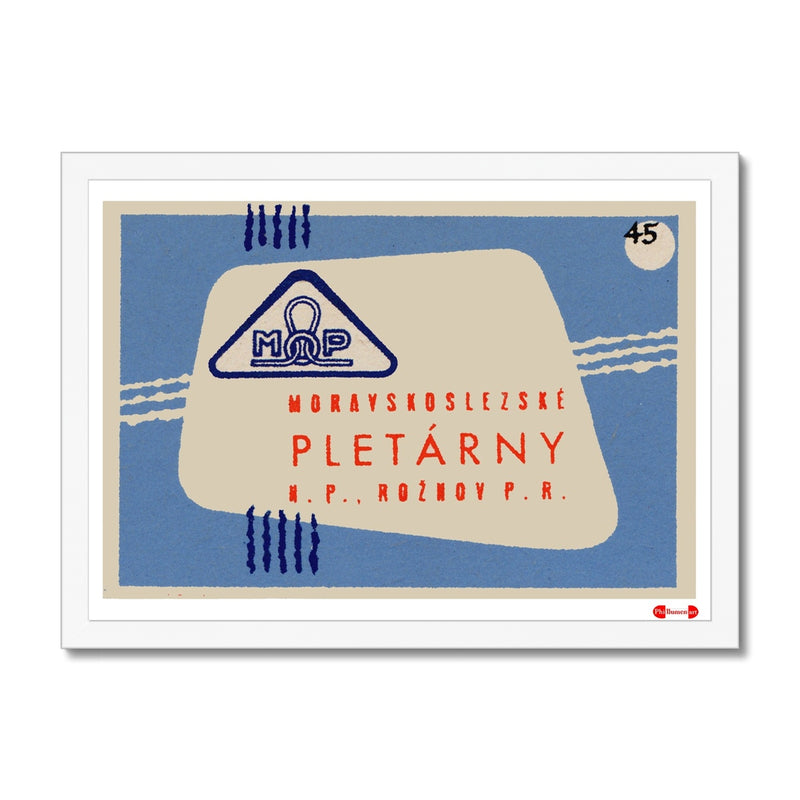 Moravian Silesia Knitting Works - Fine art print - Matchbox art print - Retro art print - Vintage art print - Wall art print